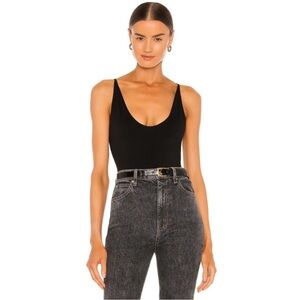 Free People Black Seamless V Neck Cami